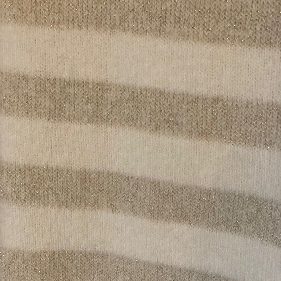 LOFT Sparkle Stripe Turtleneck Tunic Sweater - SZ L - Picture 6 of 6